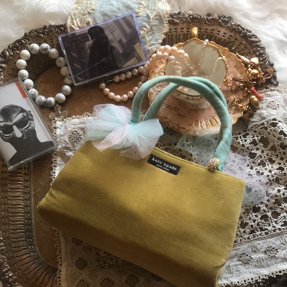 kate spade Handbags - Kate Spade x DP99 Custom Fairy Velvet Mini Box Vintage 90‘s Upcycled Unicorn Bag